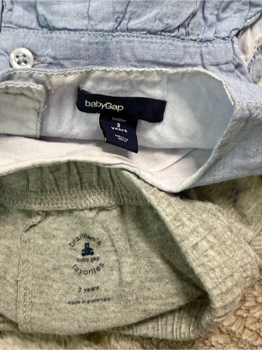 Baby GAP set girls 2T 3T denim eyelet lace floral embroidery preschool summer